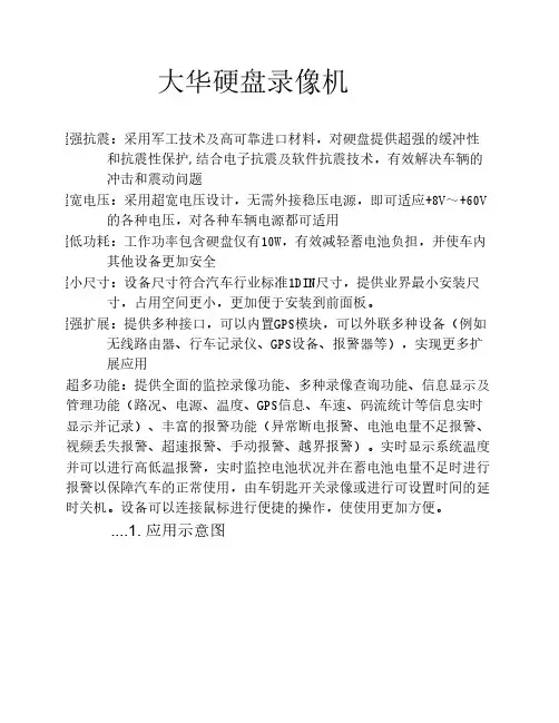 大华硬盘录像机参数