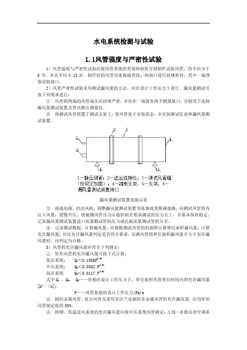 水电系统检测与试验