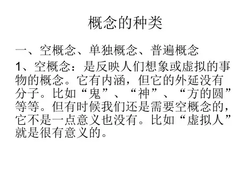 概念的种类