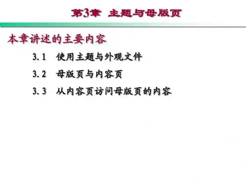 第3章 主题与母版页