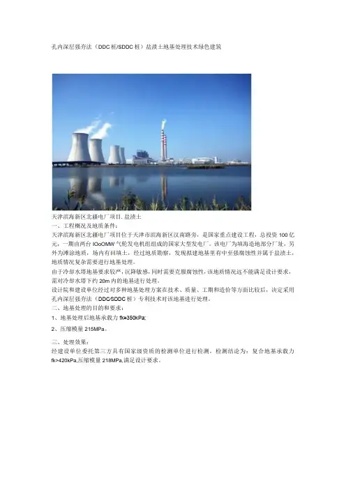 孔内深层强夯法(DDC桩SDDC桩)盐渍土地基处理技术绿色建筑