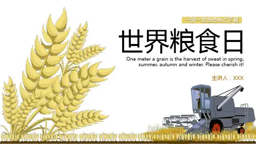 世界粮食日节约粮食珍惜粮食PPT课件(带内容)