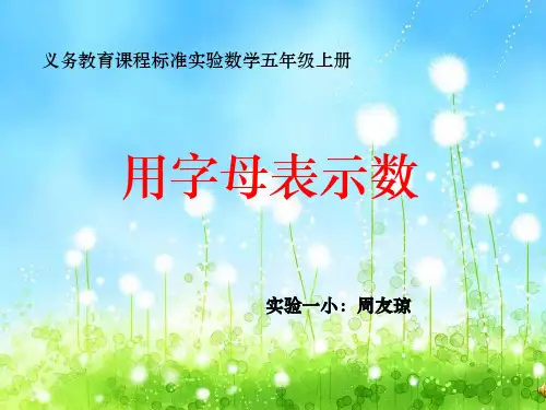 用字母表示数完整