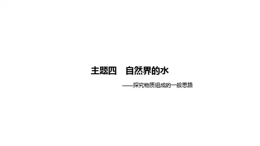 2025年广西中考化学一轮复习课件：主题四自然界的水