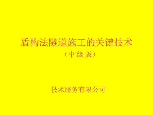 盾构法隧道施工的关键技术