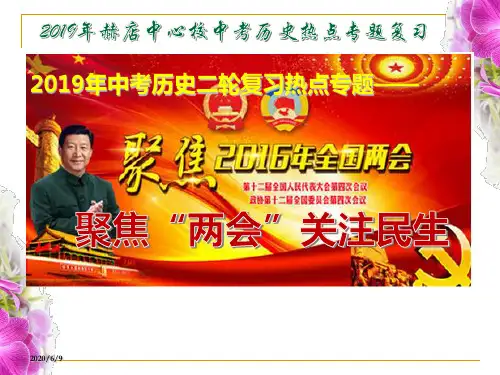 2019年中考历史二轮复习热点专题：聚焦“两会”,关注民生