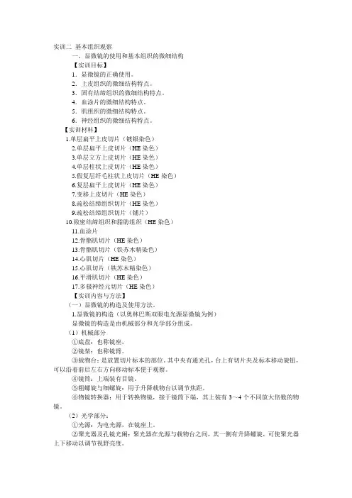 实训二 基本组织观察 (1)