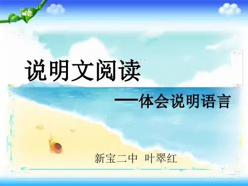 2021年中考语文二轮专题复习：说明文语言(共22张PPT)