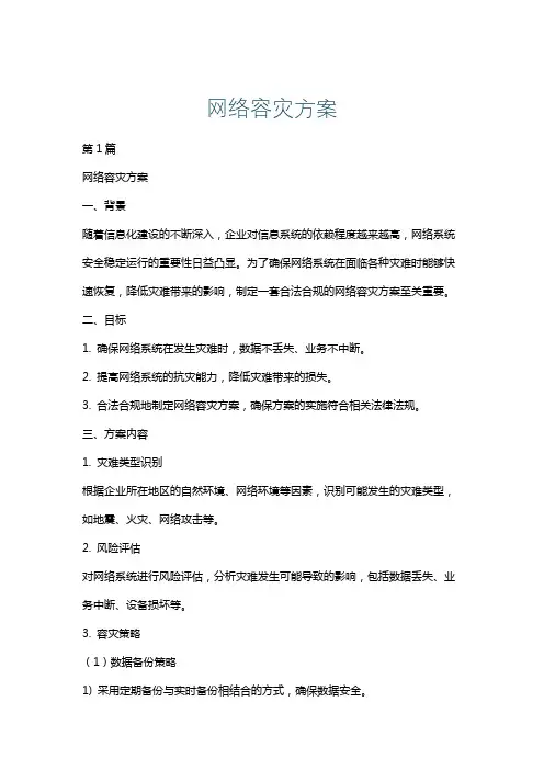 网络容灾方案