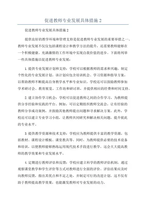 促进教师专业发展具体措施2
