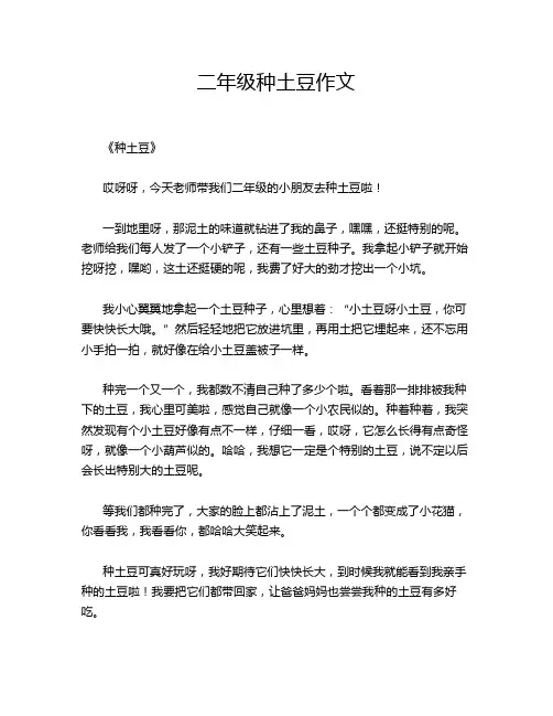 二年级种土豆作文