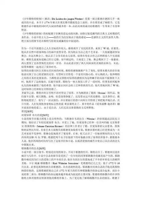少年维特的烦恼