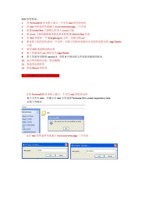 SVN培训练习