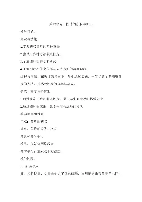 第六单元 图片的获取与加工