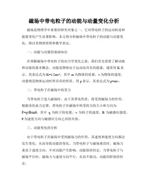 磁场中带电粒子的动能与动量变化分析