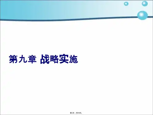 9.企业战略的实施