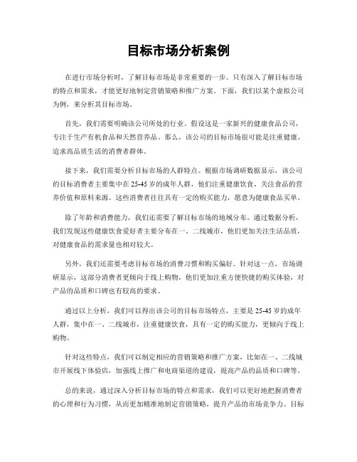 目标市场分析案例