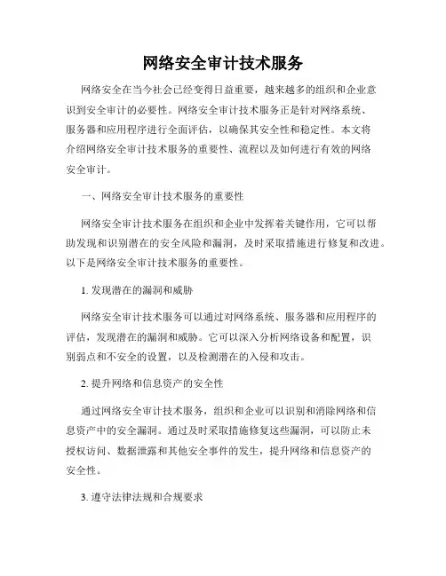 网络安全审计技术服务