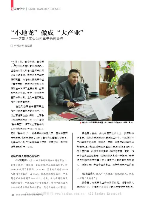 “小地龙”做成“大产业”——访鲁华龙心公司董事长梁会亮