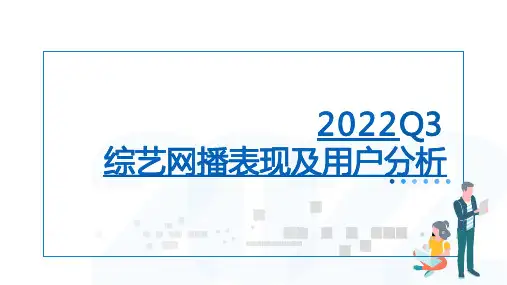 【云合数据】2022Q3综艺网播表现及用户分析报告2