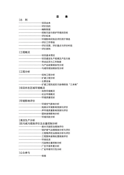 环评目录
