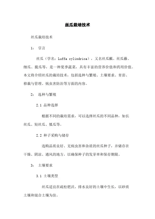 丝瓜栽培技术