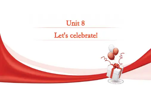 剑桥国际英语教程二级 Unit 8 Let's celebrate!