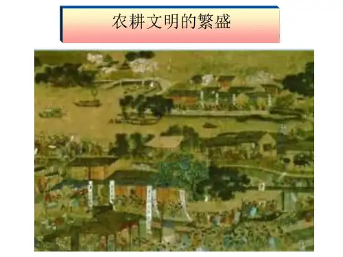 农耕文明的繁盛(优秀版)