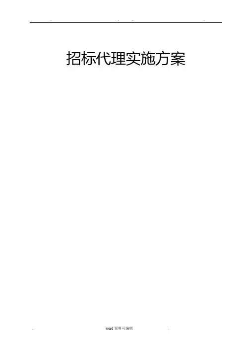 招标代理实施计划方案