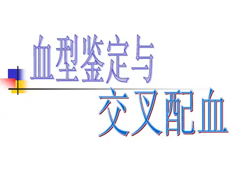 血型鉴定与交叉配血