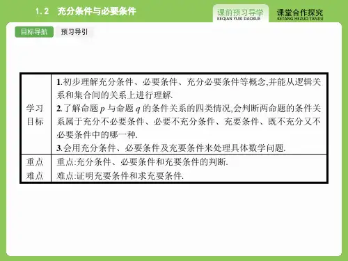 12充分条件与必要条件共32张PPT