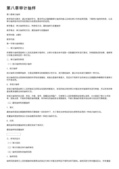 第八章审计抽样