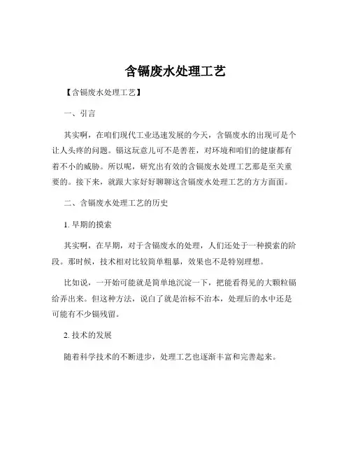 含镉废水处理工艺