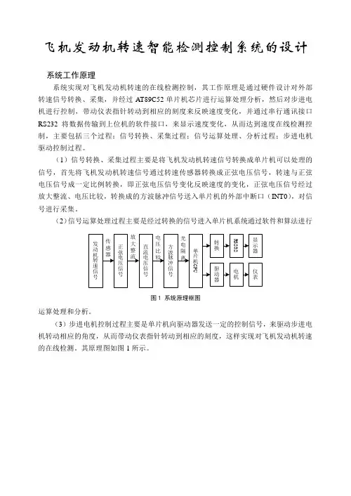 飞机发动机转速在线检测系统