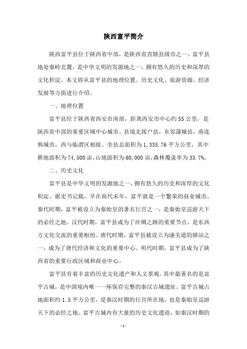 陕西富平简介