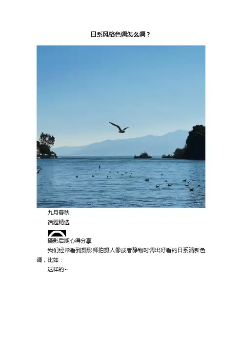 日系风格色调怎么调？