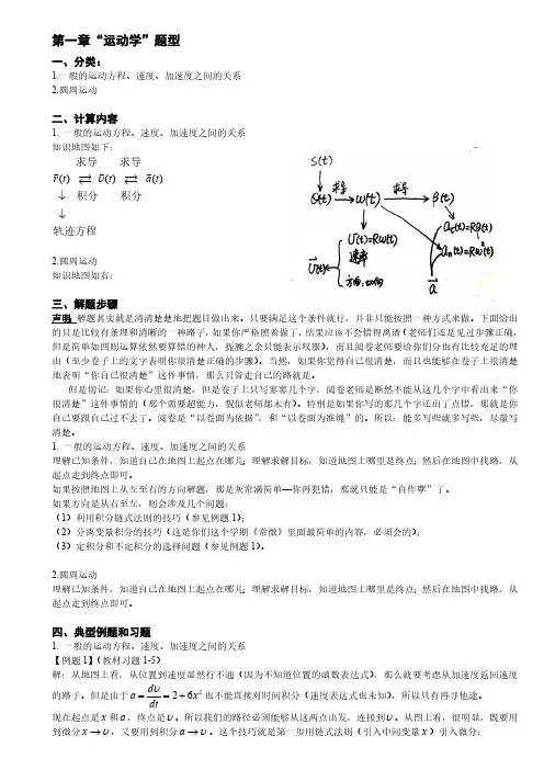 大学物理复习提纲(赵近芳-数学学院)