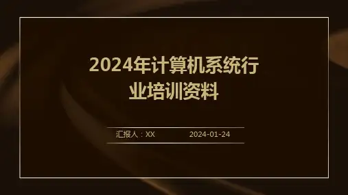 2024年计算机系统行业培训资料