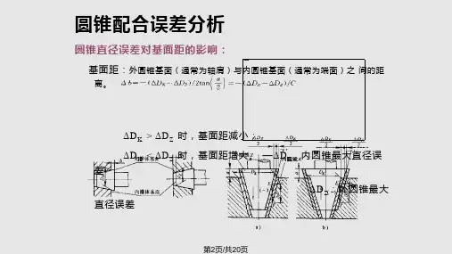 圆锥的公差配合及检测