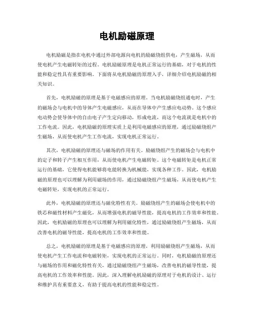 电机励磁原理