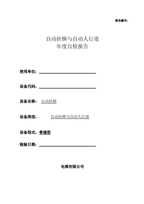扶梯自检报告