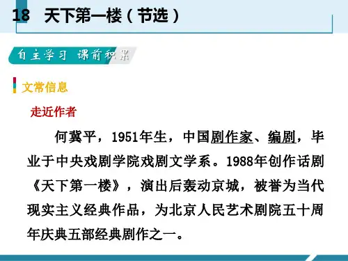天下第一楼ppt完美课件