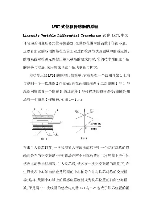 LVDT式位移传感器的原理