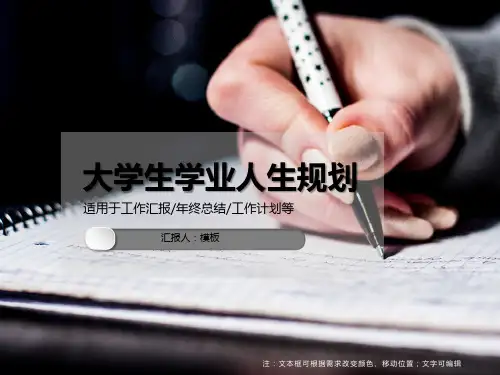 大学生学业人生规划ppt模板