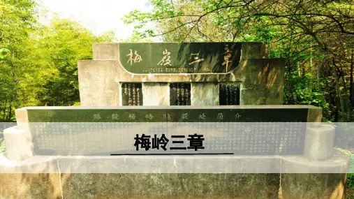 人教部编版九年级下册《语文》第一单元 第二课 梅岭三章 课件