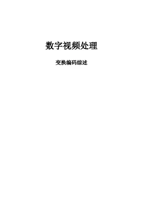 数字视频编码论文.doc