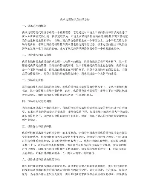 供求定理知识点归纳总结