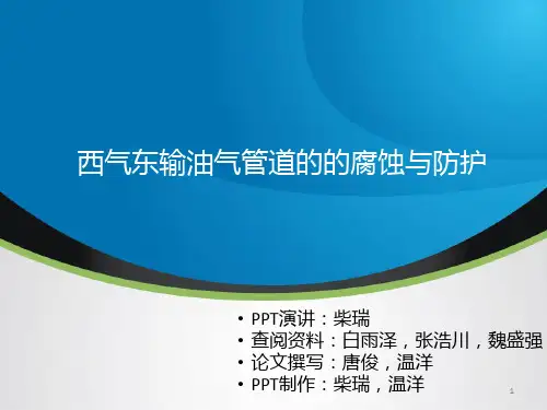 西气东输油气管道腐蚀分析PPT课件