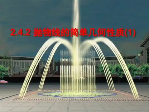 2.4.2 抛物线的简单几何性质(1) 课件 人教版数学选修2-1(共21张PPT)
