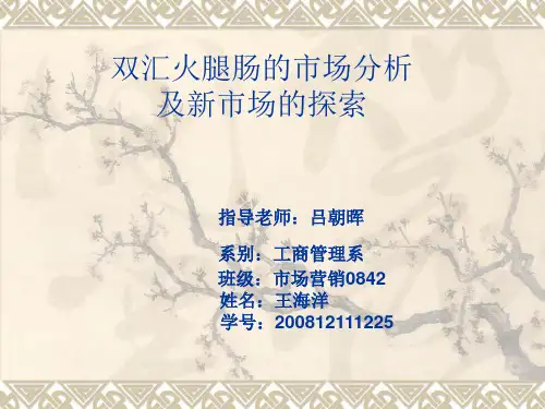 双汇火腿肠营销策划(王海洋)